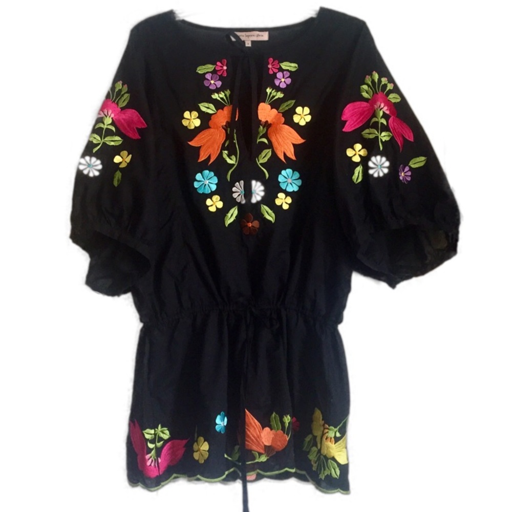 Nanette Lepore Swim embroidered blouse
